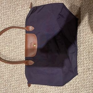 Purple Longchamp Large Tote